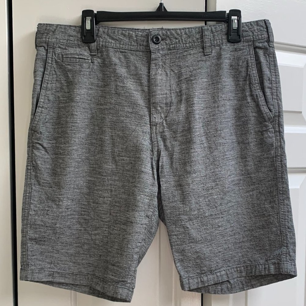 Men's Linen/Cotton blend Shorts, Grey, 33